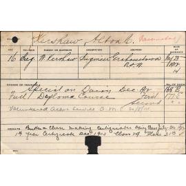 KERSHAW, Alton (Full Diploma Course/ Special - Dairy)
