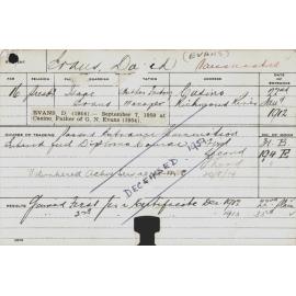 EVANS, David (Hawkesbury Diploma of Agriculture (HDA))