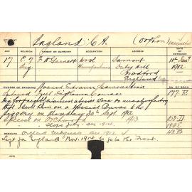 ENGLAND, CA (Special Course - Piggery, Orchard & Shops)