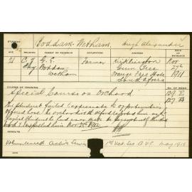 BODDAM-WHETHAM, Hugh Alexander (Special course - Orchard)