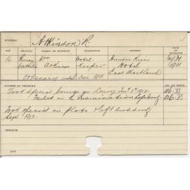 ATKINSON, R (Special Course - Dairy & Plots)