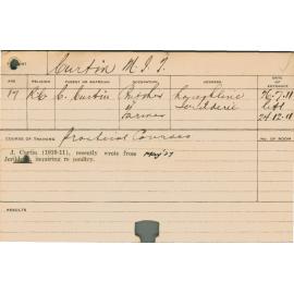 CURTIN, M G T (Practical Courses)