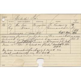 BEAN, John Selwyn (Special course - Plots)