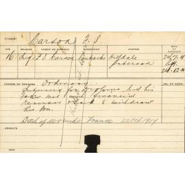 CARSON, FJ (Practical Course)