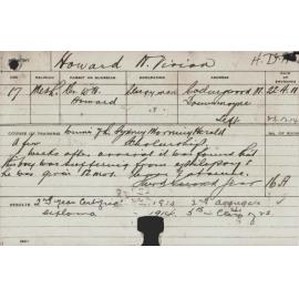 HOWARD, H Vivian (Hawkesbury Diploma of Agriculture (HDA))