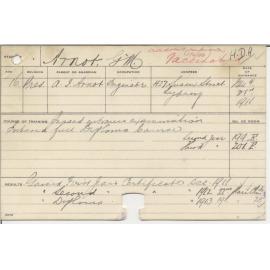 ARNOT, G M (Hawkesbury Diploma of Agriculture (HDA))