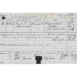 HODDINOTT, FW (Hawkesbury Diploma of Agriculture (HDA))