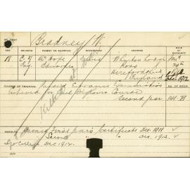 BRADNEY, WC (Hawkesbury Diploma of Agriculture (HDA))