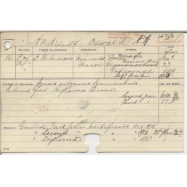 ANDREWS, Oswald Alfred Weldon (Hawkesbury Diploma of Agriculture (HDA))