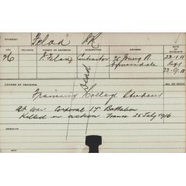 FELAN, JR (Training College Student)