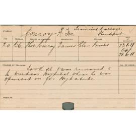 CONROY, T (Course Not Identified)