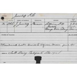 JACOBSZ, RG (Certificate - Dairy)