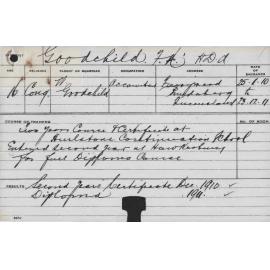 GOODCHILD, FHV (Hawkesbury Diploma of Agriculture (HDA))