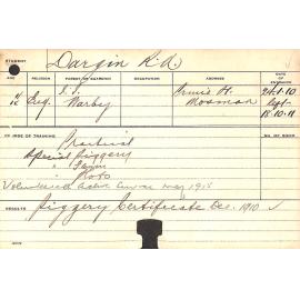 DARGIN, Ralph A (Certificate - Piggery, Special Courses - Practical, Farm, Plots)