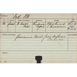 FELL, JW (Hawkesbury Diploma of Agriculture (HDA) - First Year)