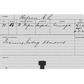 HEFREN, CL (Training College Student)