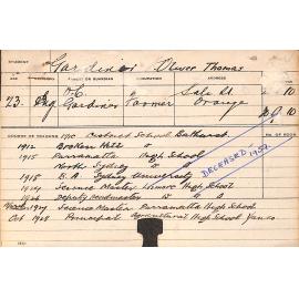 GARDINER, Oliver Thomas (Teachers Training College)
