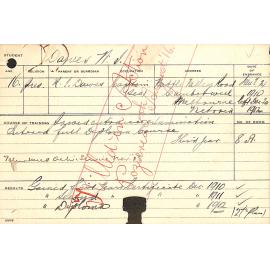 DAWES, WJ (Hawkesbury Diploma of Agriculture (HDA))