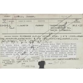 LAWRIE, Thomas (Hawkesbury Diploma of Agriculture (HDA))