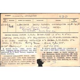 KELLETT, Broughton (Hawkesbury Diploma in Dairy (HDD))