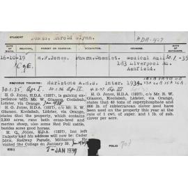 JONES, Harold Glynn (Hawkesbury Diploma of Agriculture (HDA))