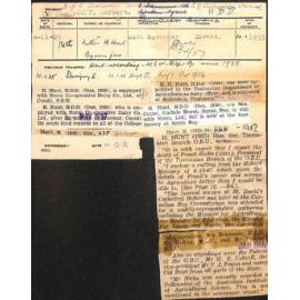 HUNT, Herbert (Hawkesbury Diploma in Dairy (HDD))