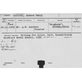 HORDERN, Robert Cecil (Hawkesbury Diploma of Agriculture (HDA))