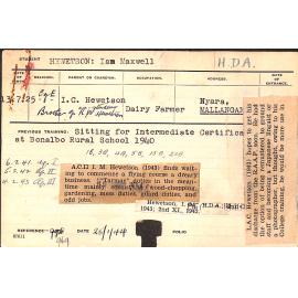 HEWETSON, Ian Maxwell (Hawkesbury Diploma of Agriculture (HDA))