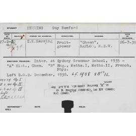 HERRING, Guy Bamford (Hawkesbury Diploma of Agriculture (HDA))