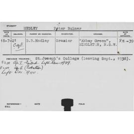 HEDLEY, Peter Bulmer (Hawkesbury Diploma of Agriculture (HDA))