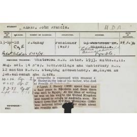 HANEY, John Francis (Hawkesbury Diploma of Agriculture (HDA))