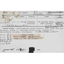 GREGG, John Henry (Hawkesbury Diploma of Agriculture (HDA))