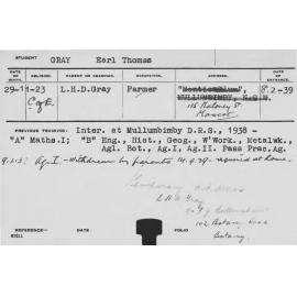 GRAY, Earl Thomas (Hawkesbury Diploma of Agriculture (HDA))