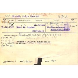 GRAHAM, Colyn Royston (Hawkesbury Diploma of Agriculture (HDA))