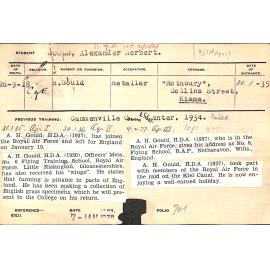 GOULD, Alexander Herbert (Hawkesbury Diploma of Agriculture (HDA))