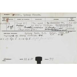 GERDES, Sydney Claude (Hawkesbury Diploma of Agriculture (HDA))