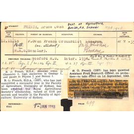 FRENCH, Bruce Owen (Hawkesbury Diploma of Agriculture (HDA) (Honours Class II))