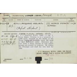 FERGUSON, James Joseph (Hawkesbury Diploma of Agriculture (HDA))