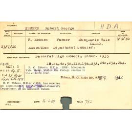 EBBERN, Robert George (Hawkesbury Diploma of Agriculture (HDA))