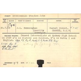 DUNNINGHAM, Stephen John (Hawkesbury Diploma of Agriculture (HDA))