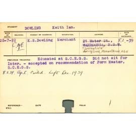 DOWLING, Keith Ian (Hawkesbury Diploma of Agriculture (HDA))