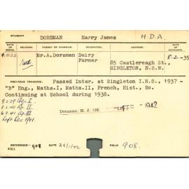 DORSMAN, Harry James (Hawkesbury Diploma of Agriculture (HDA))