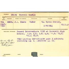 DEANS, Birrell George (Hawkesbury Diploma of Agriculture (HDA))