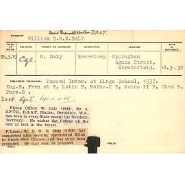 DALY, William David Granville Newton (Hawkesbury Diploma of Agriculture (HDA)) (Withdrawn)
