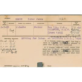 COMBE, Peter James (Hawkesbury Diploma of Agriculture (HDA))