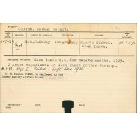 COATES, Norman Robert (Hawkesbury Diploma in Dairy (HDD))