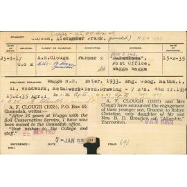 CLOUGH, Alexander Frank (Hawkesbury Diploma of Agriculture (HDA))