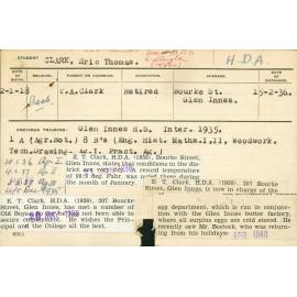 CLARK, Eric Thomas (Hawkesbury Diploma of Agriculture (HDA))
