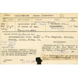 CHRISTENSON, James Alexander (Hawkesbury Diploma in Dairy (HDD))