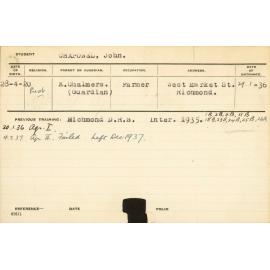 CHAPONEL, John (Hawkesbury Diploma of Agriculture (HDA))